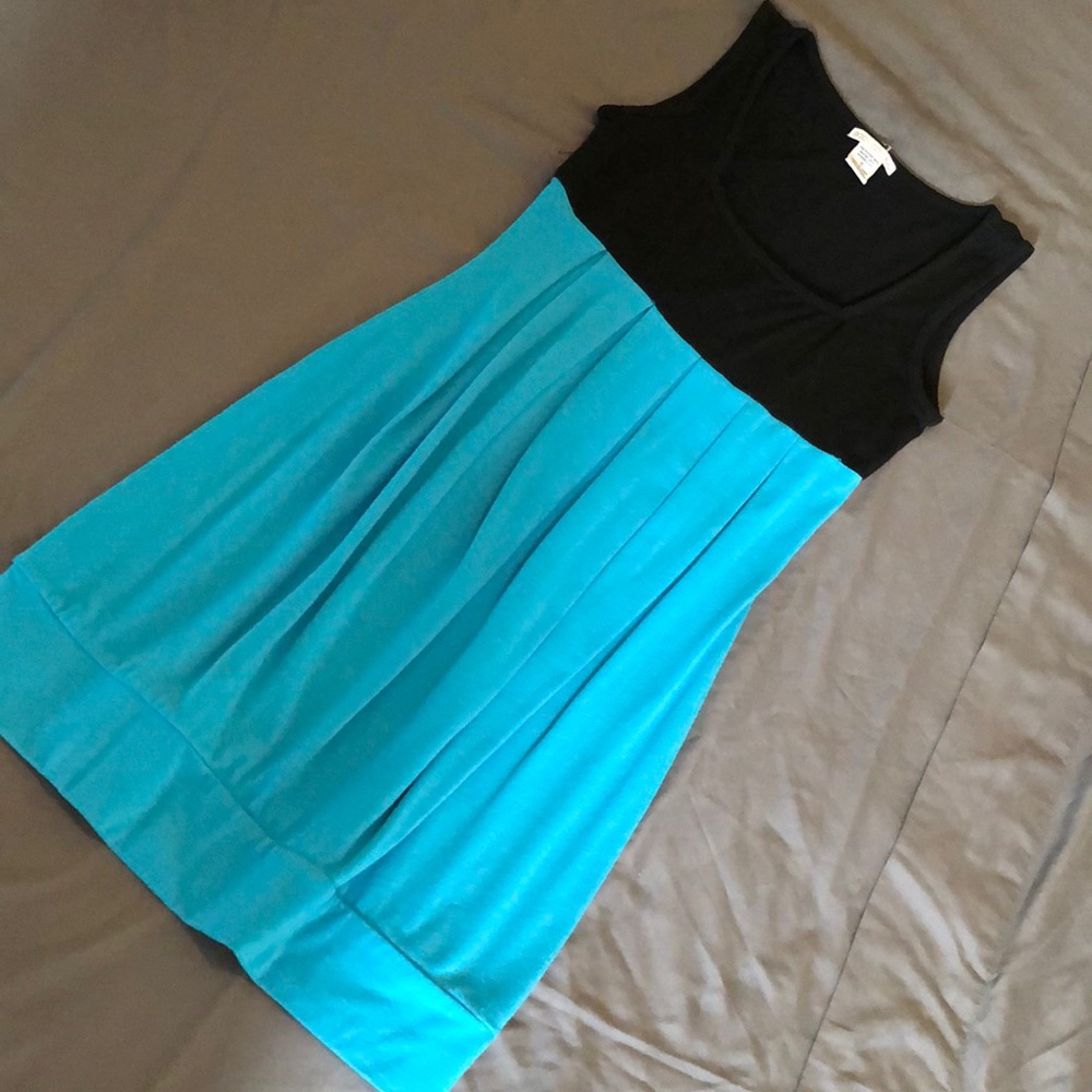 Black and blue dress